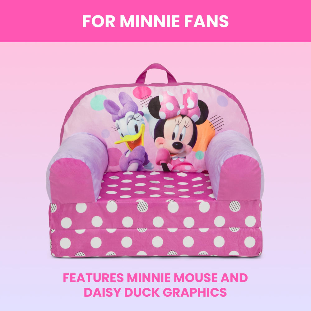 Delta Children asa del sillón Minnie para transportar fácilmente por la casa