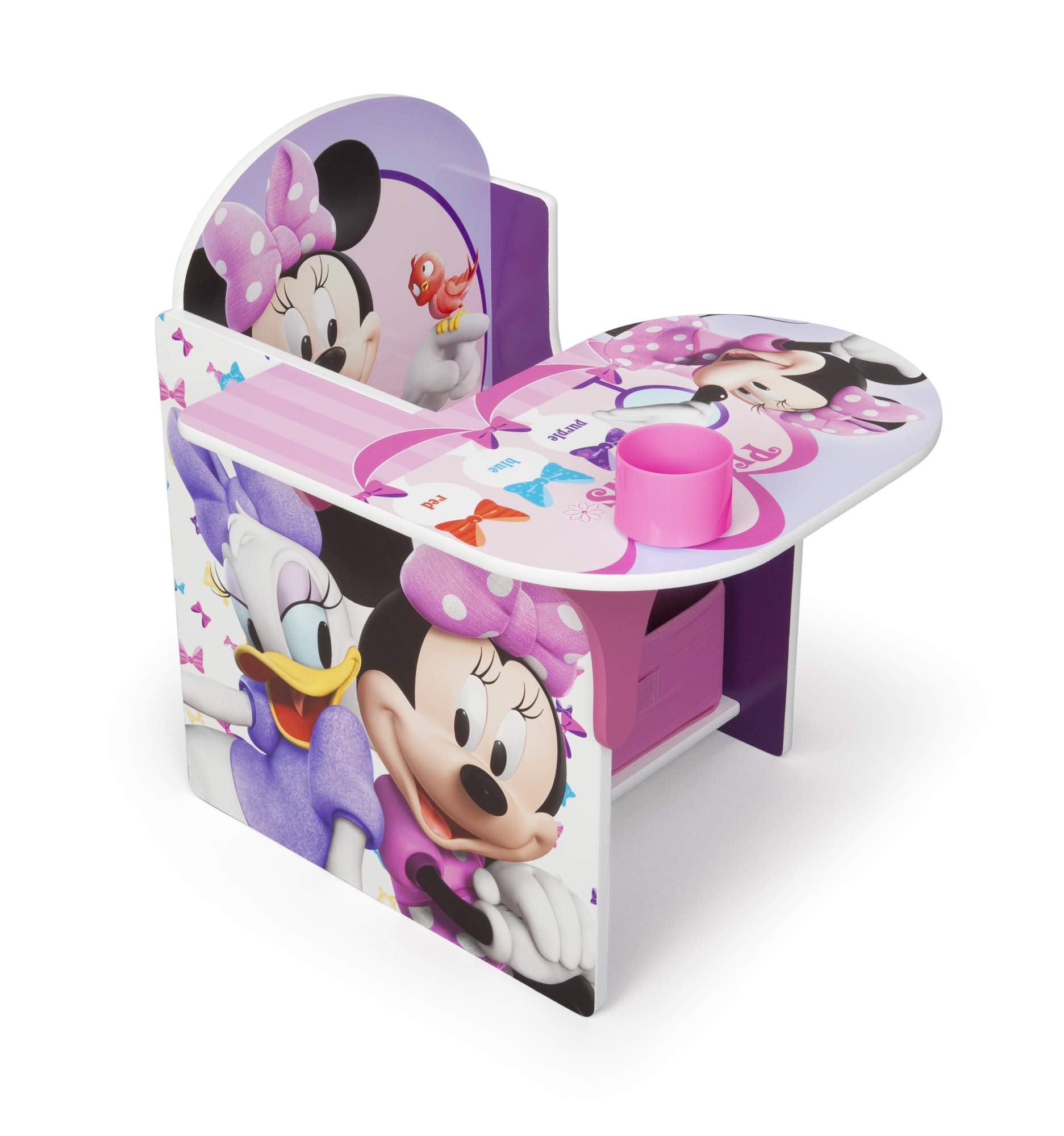 Delta Children escritorio-silla Minnie en cuarto infantil, fomenta creatividad y orden