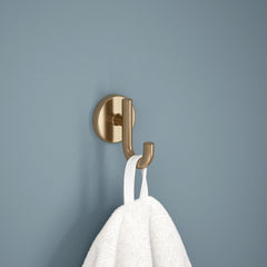 DELTA Trinsic close-up of champagne bronze finish highlighting corrosion-resistant texture