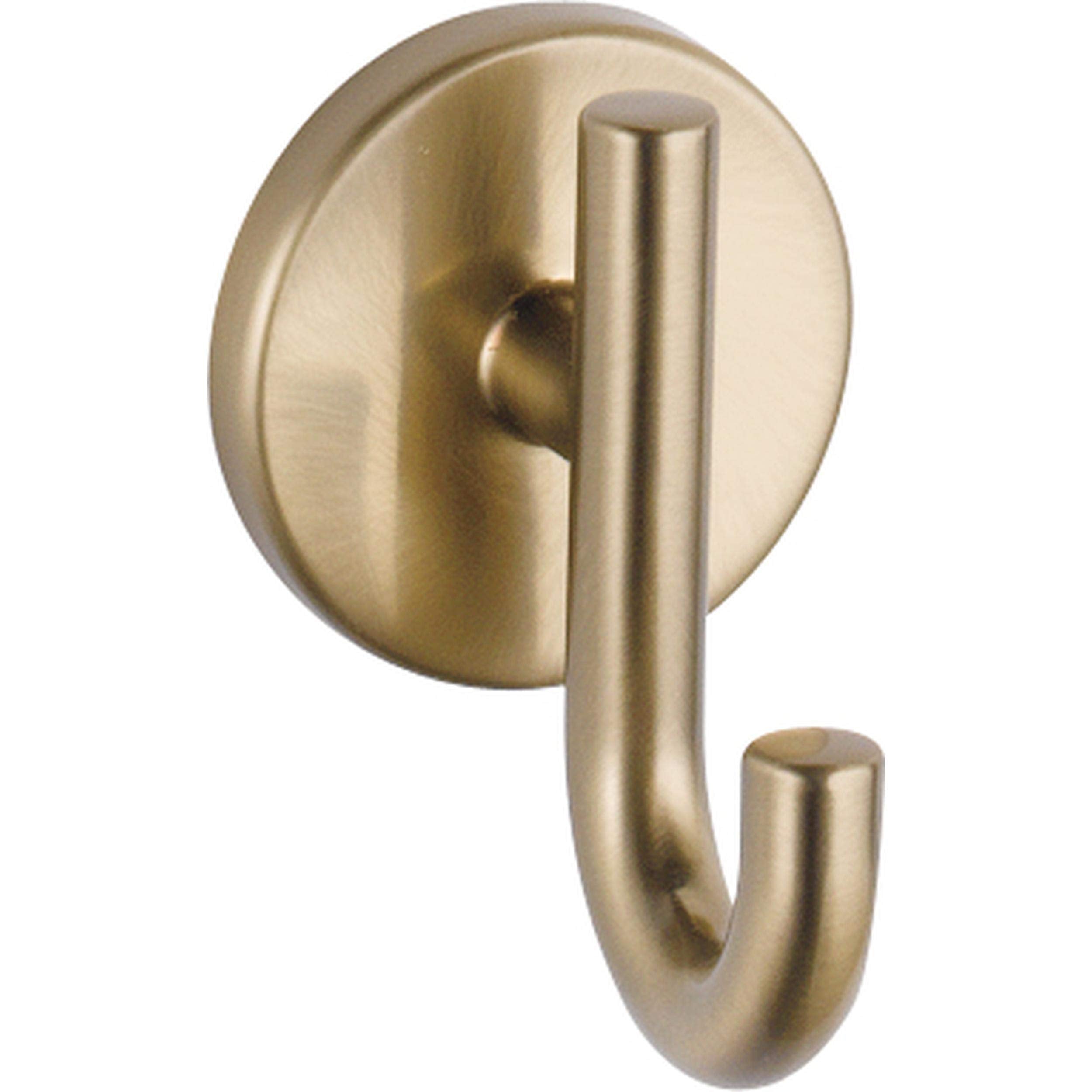 DELTA Trinsic towel hook front view showing sleek minimalist shape and organized hanging