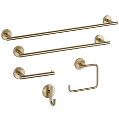 DELTA Trinsic hook mounted by shower holding a bath towel for quick access and convenience