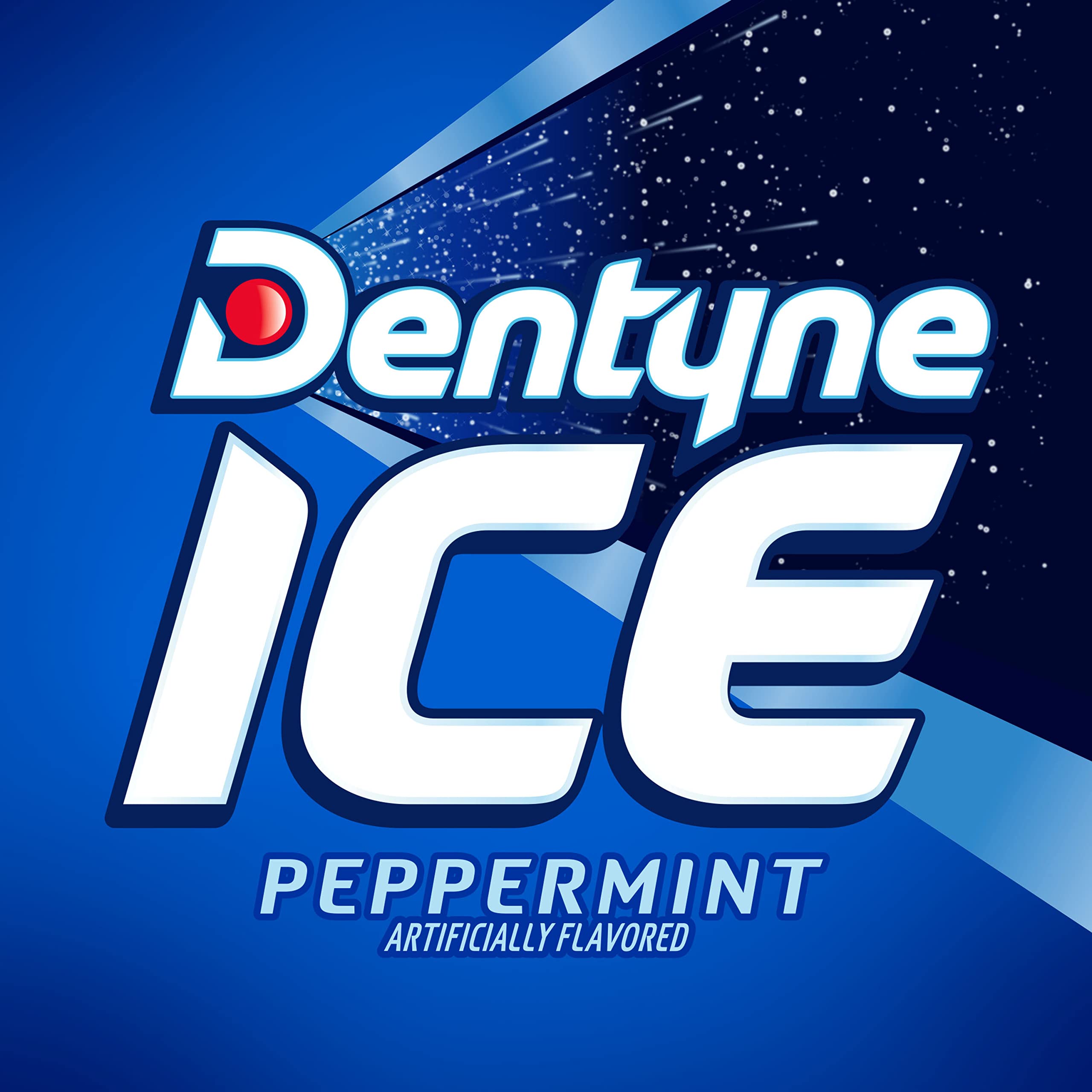 Dentyne comparación de tamaño de botellas para fácil transporte