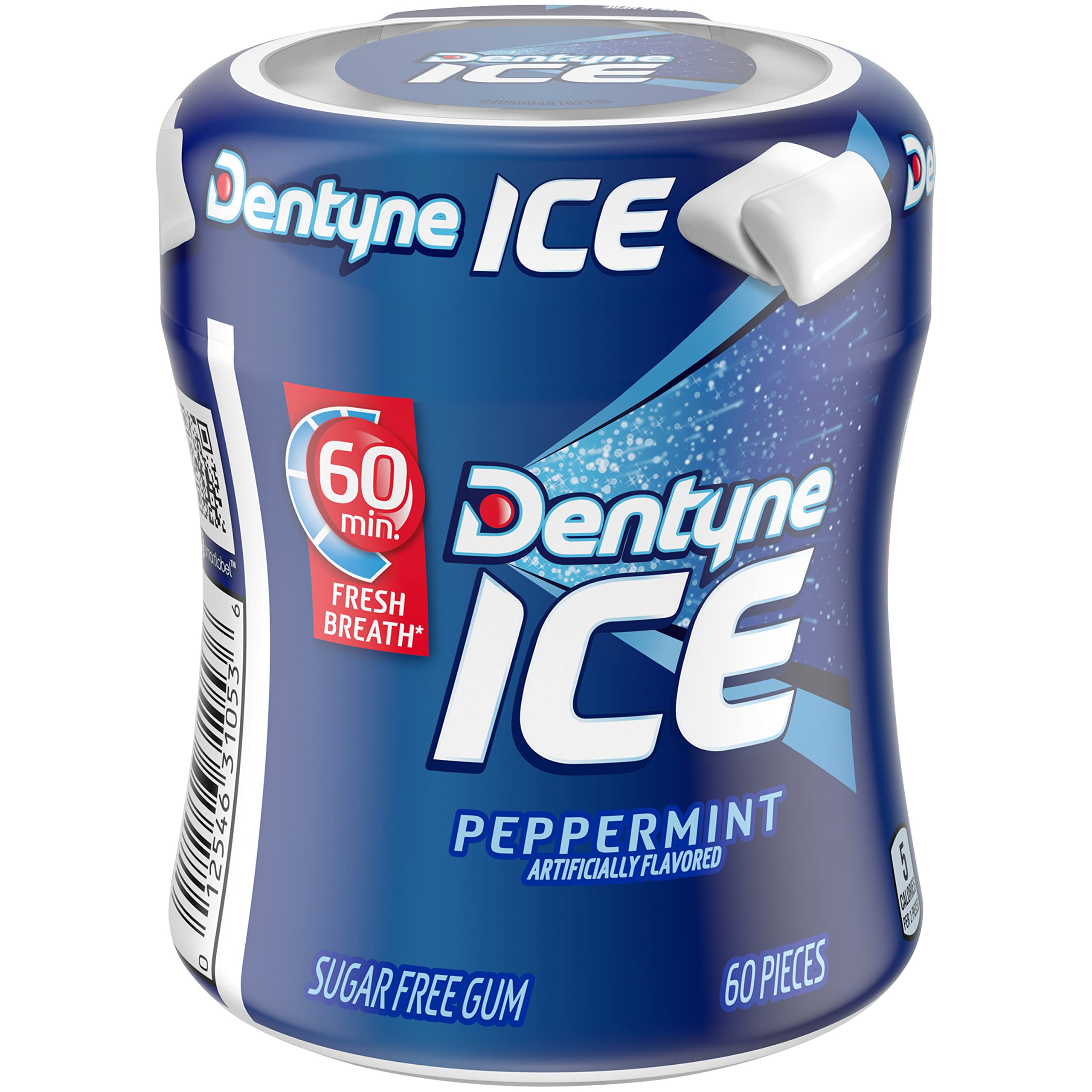 Dentyne primer plano de textura de cubos resaltando frescura duradera