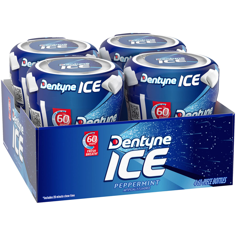Dentyne ambiente de oficina con botella para aliento fresco