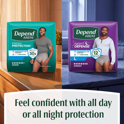Depend etiqueta con instrucciones y beneficios claros para el usuario