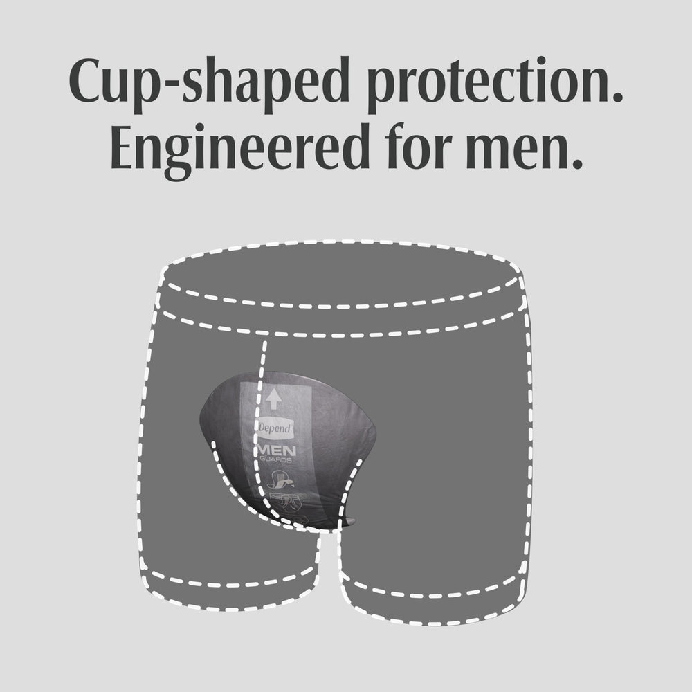 Depend protector envuelto individualmente listo para cambio discreto