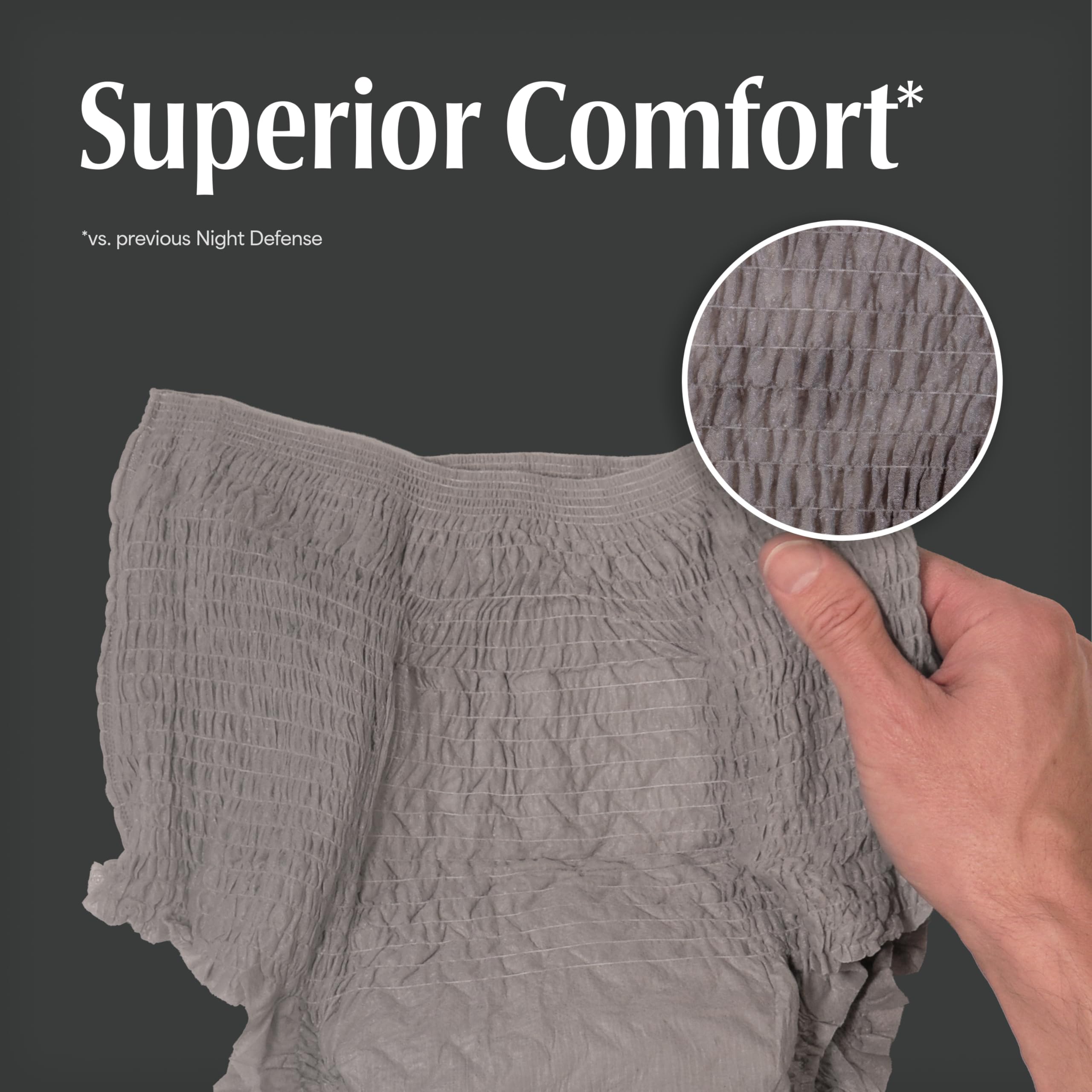 Depend comparación de tamaño para talla XL y ajuste de cintura 44–54"