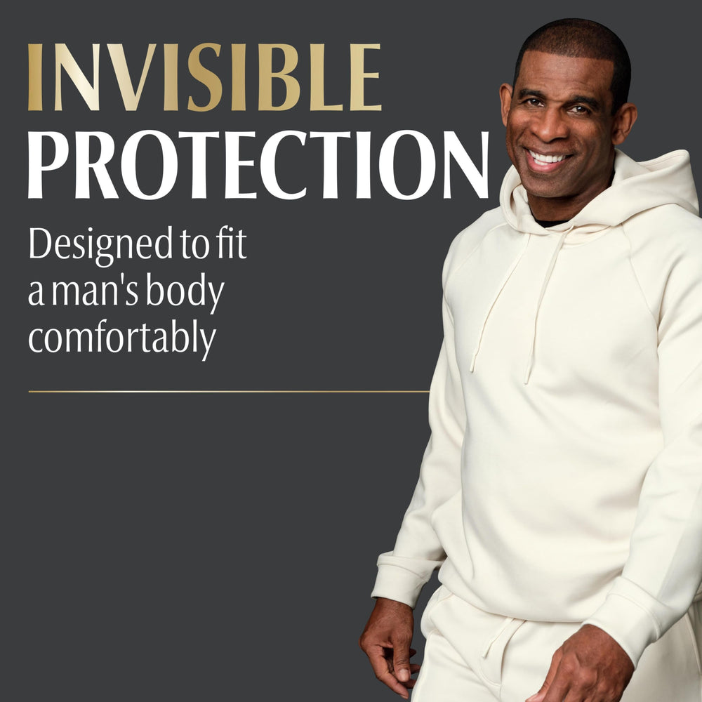 Depend tailored leg elastic closeup reducing gaps and preventing leaks