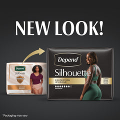 Depend silhouette absorbent core detail illustrating rapid leak protection