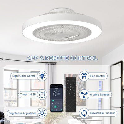 Depuley size comparison next to ceiling light showing compact 19-inch scale