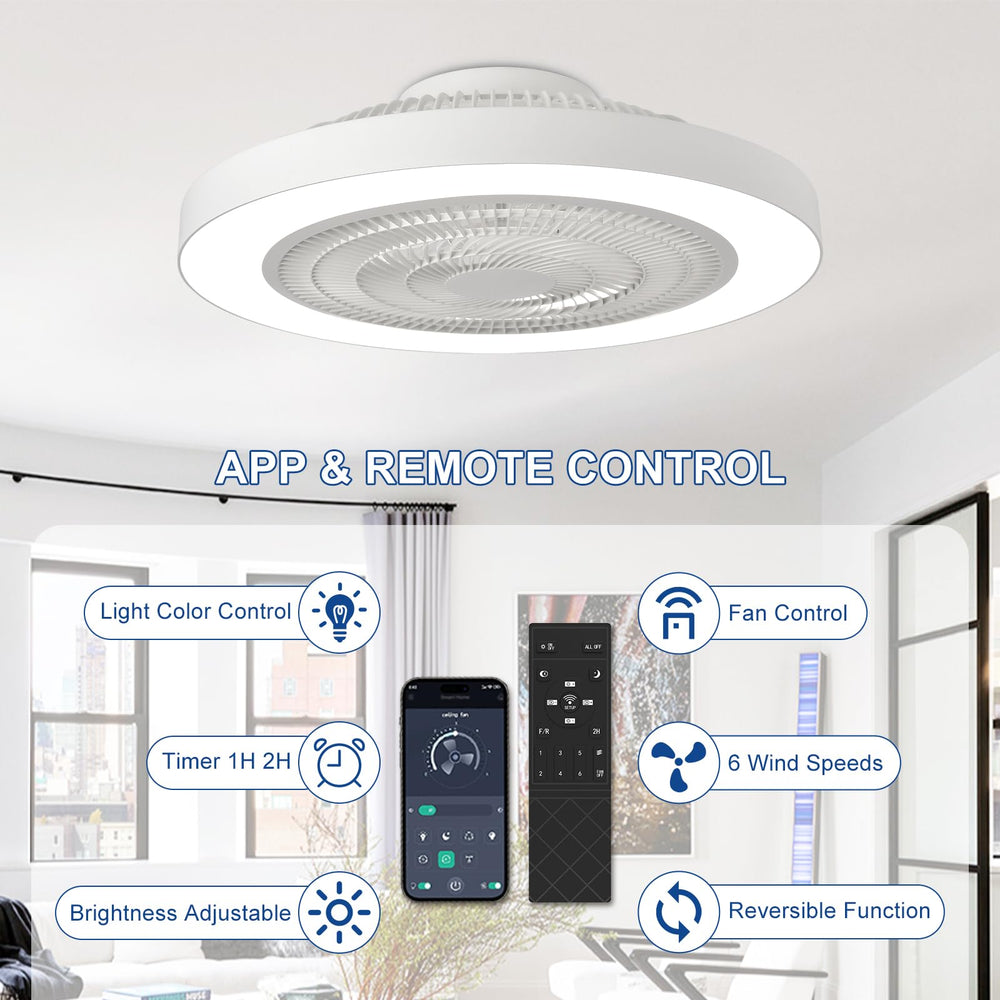 Depuley size comparison next to ceiling light showing compact 19-inch scale