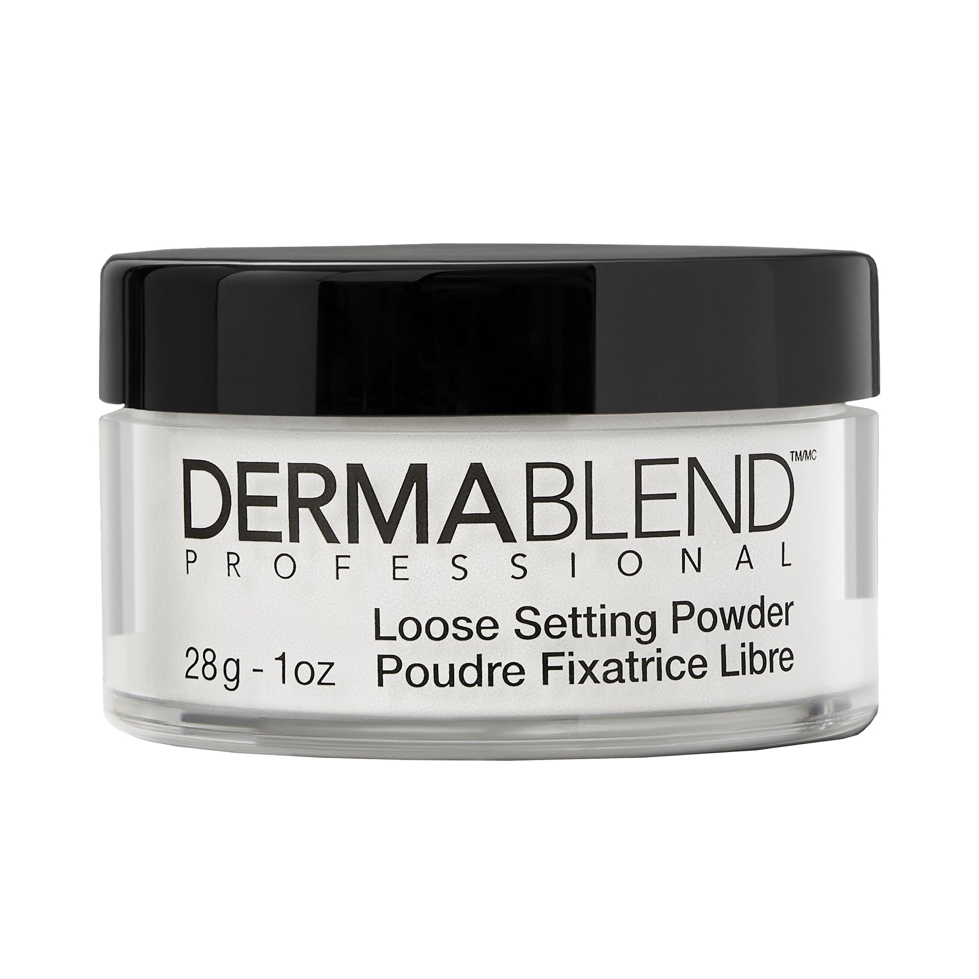 Dermablend front packaging shows translucent powder and reliable matte finish