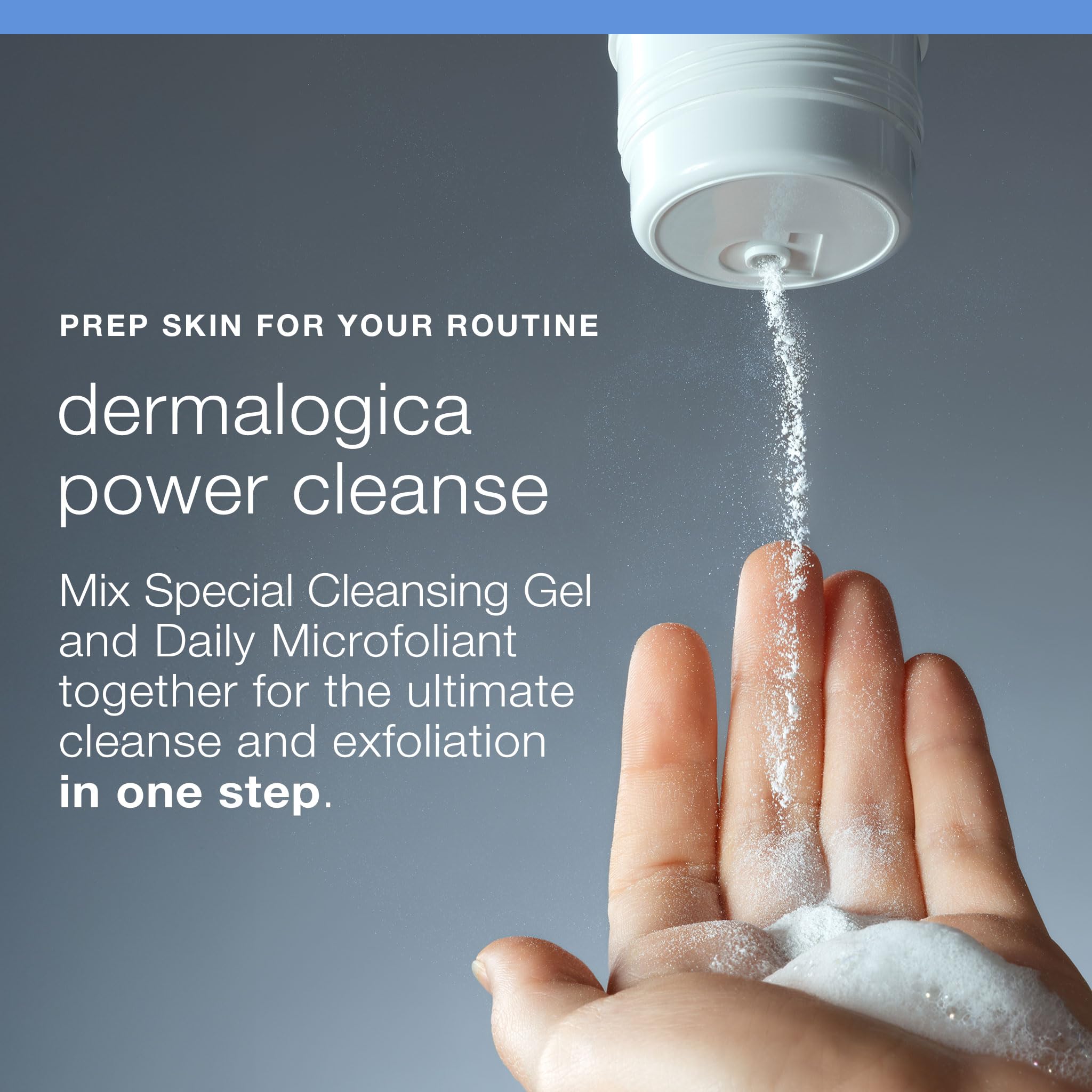 Dermalogica envase abierto y dosificación que facilita aplicaciones diarias