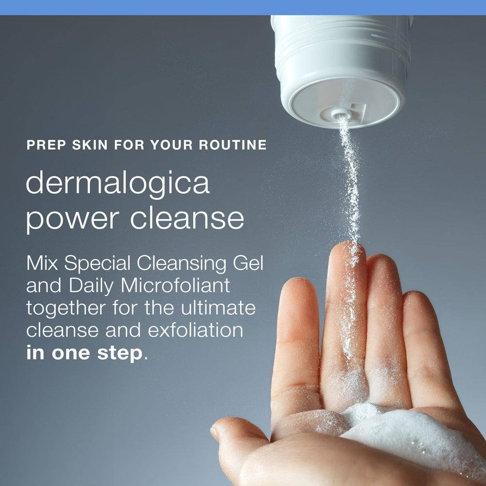 Dermalogica envase abierto y dosificación que facilita aplicaciones diarias