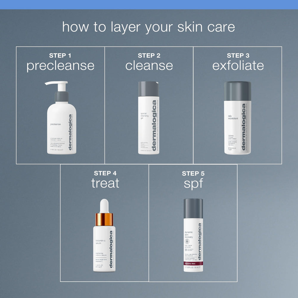 Dermalogica primeros planos de ingredientes y beneficios calmantes