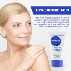 DerMend being applied to skin demonstrating easy absorption and hydration