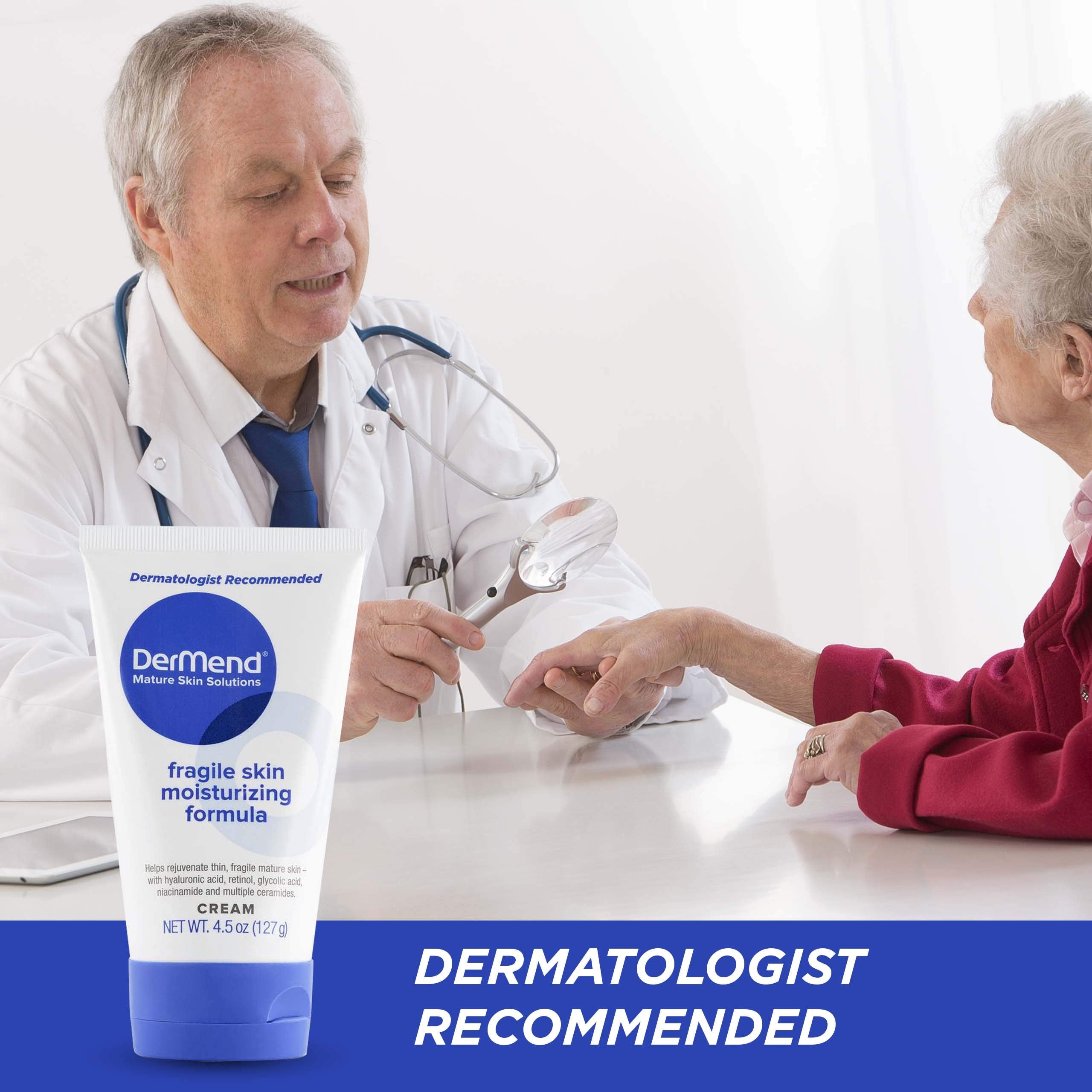 DerMend moisturizer staged in bathroom for daily routine and convenience