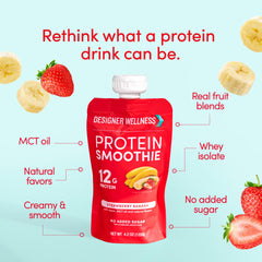 Designer Wellness surtido de sabores, variedad de frutas real y proteína