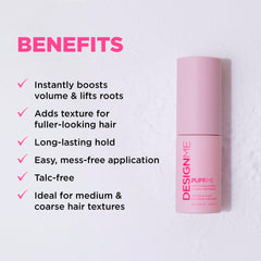 Design.Me Puff.ME demostración de aplicación en la raíz para levantar el cabello rápidamente