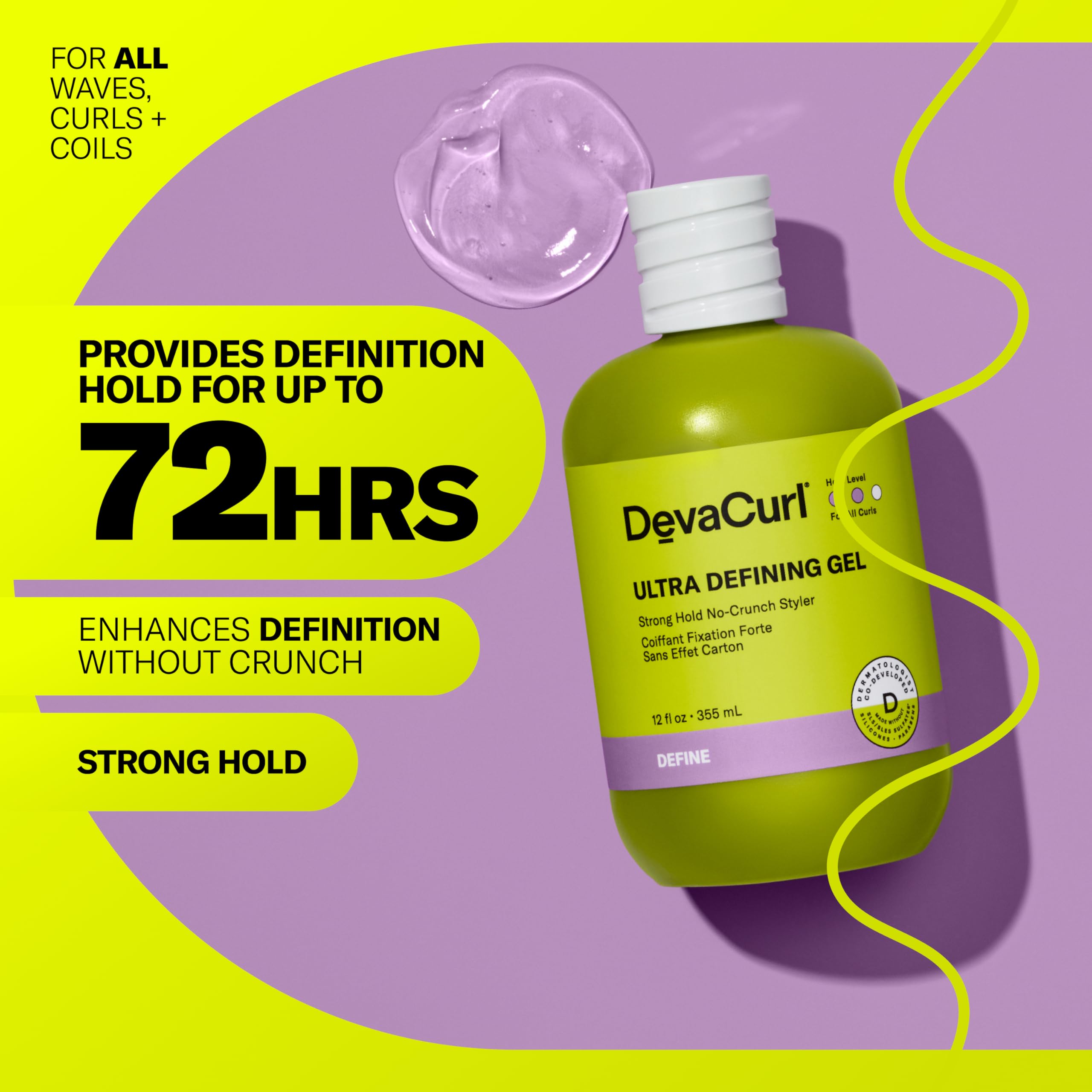 DevaCurl textura del gel en primer plano destacando consistencia no pegajosa