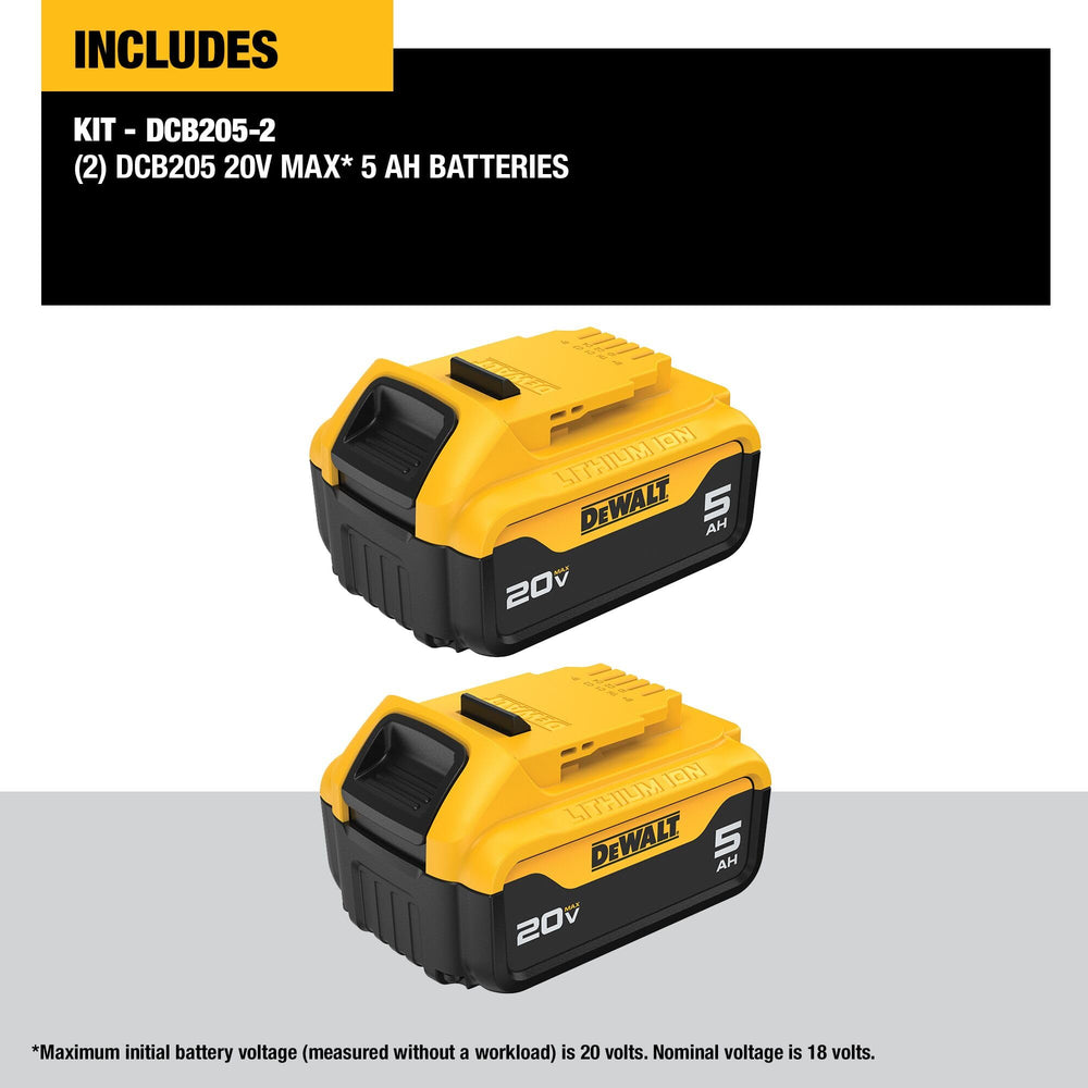 DEWALT close-up LED indicator displaying charge level for quick checks