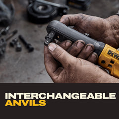 DEWALT DCF510B anvil intercambiable 3/8" y 1/2" que aporta versatilidad