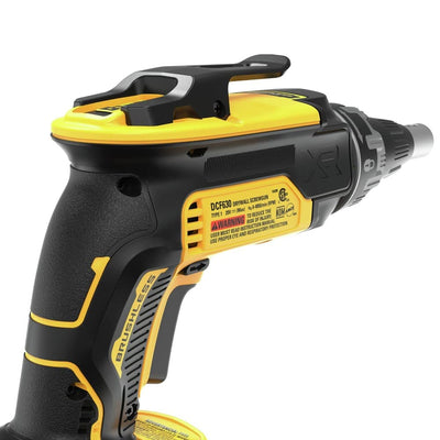 DEWALT DCF630B on jobsite with contractor showing professional drywall workflow benefit