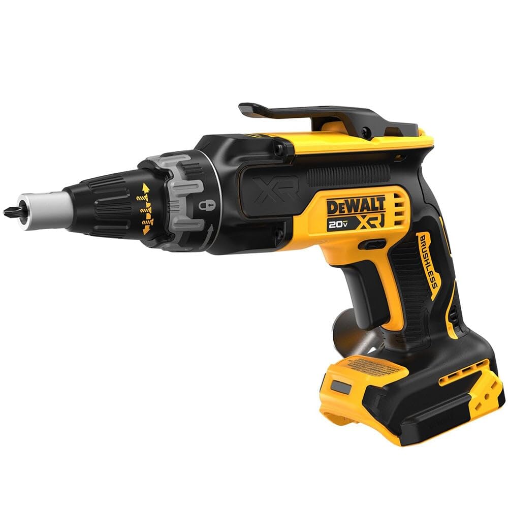 DEWALT DCF630B wide upper grip flange detail for secure thumb and forefinger placement