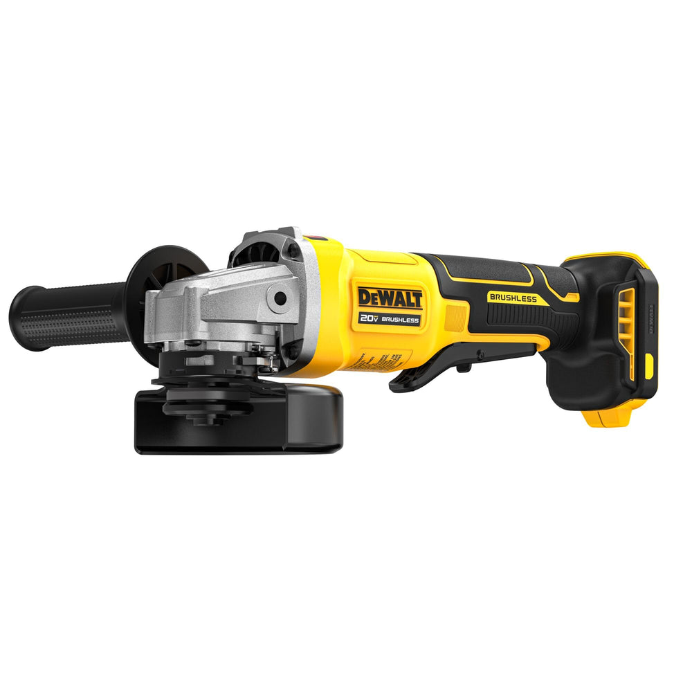 DEWALT close-up of paddle-switch and ergonomic handle illustrating comfortable grip