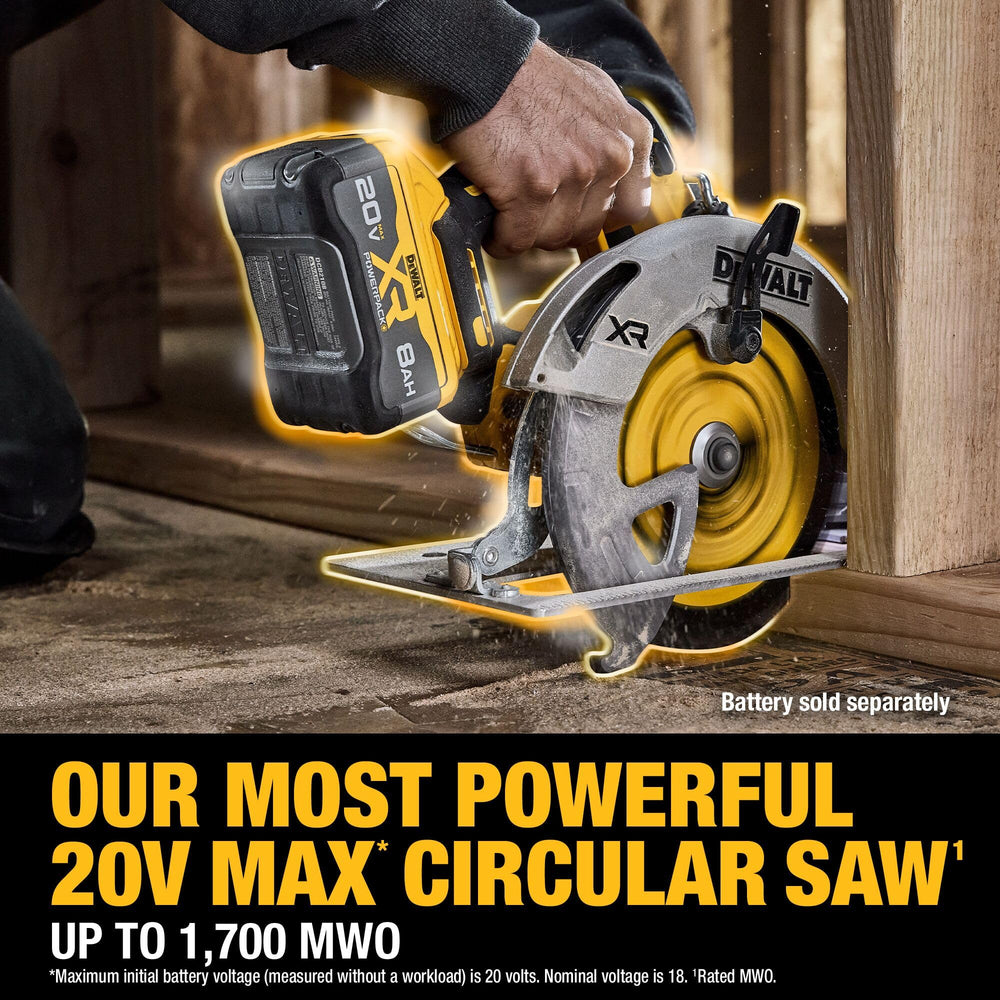 DEWALT DCS590B comparativa de tamaño con una regla para escala