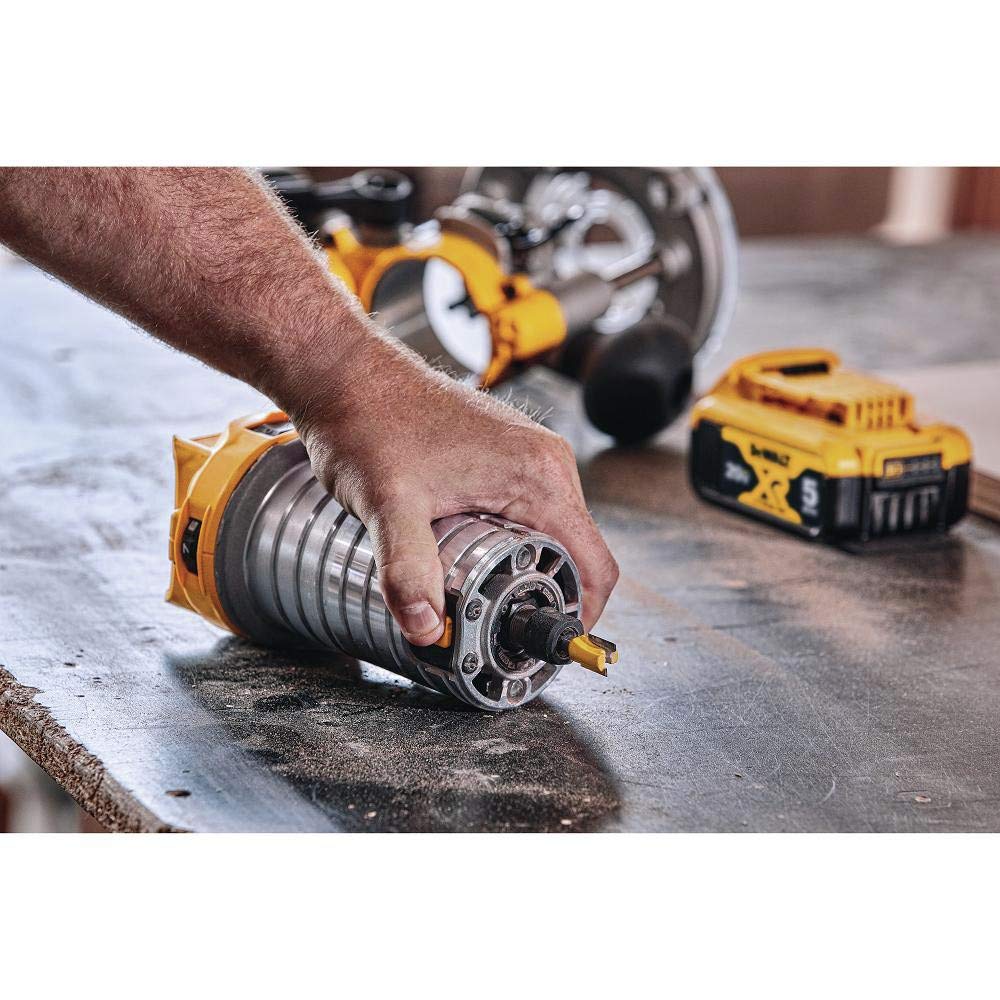 DEWALT depth adjustment ring close view for quick, accurate height changes