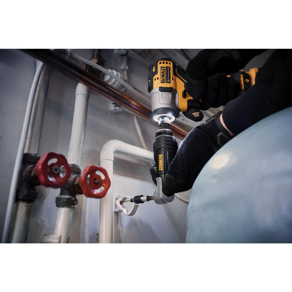 DEWALT FLEXTORQ detalle del engranaje metálico e imán que facilita cambios rápidos