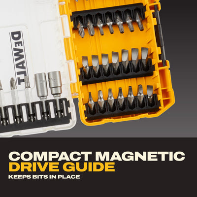 DEWALT nut drivers and hex bits displayed enabling quick fastening versatility