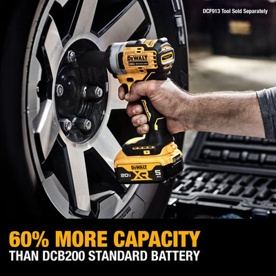 DEWALT battery mounted on a cordless drill demonstrating tool compatibility