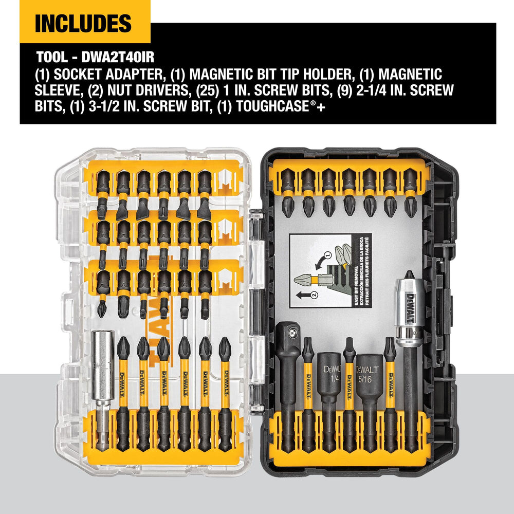 Puntas DEWALT CNC en primer plano mostrando ajuste preciso