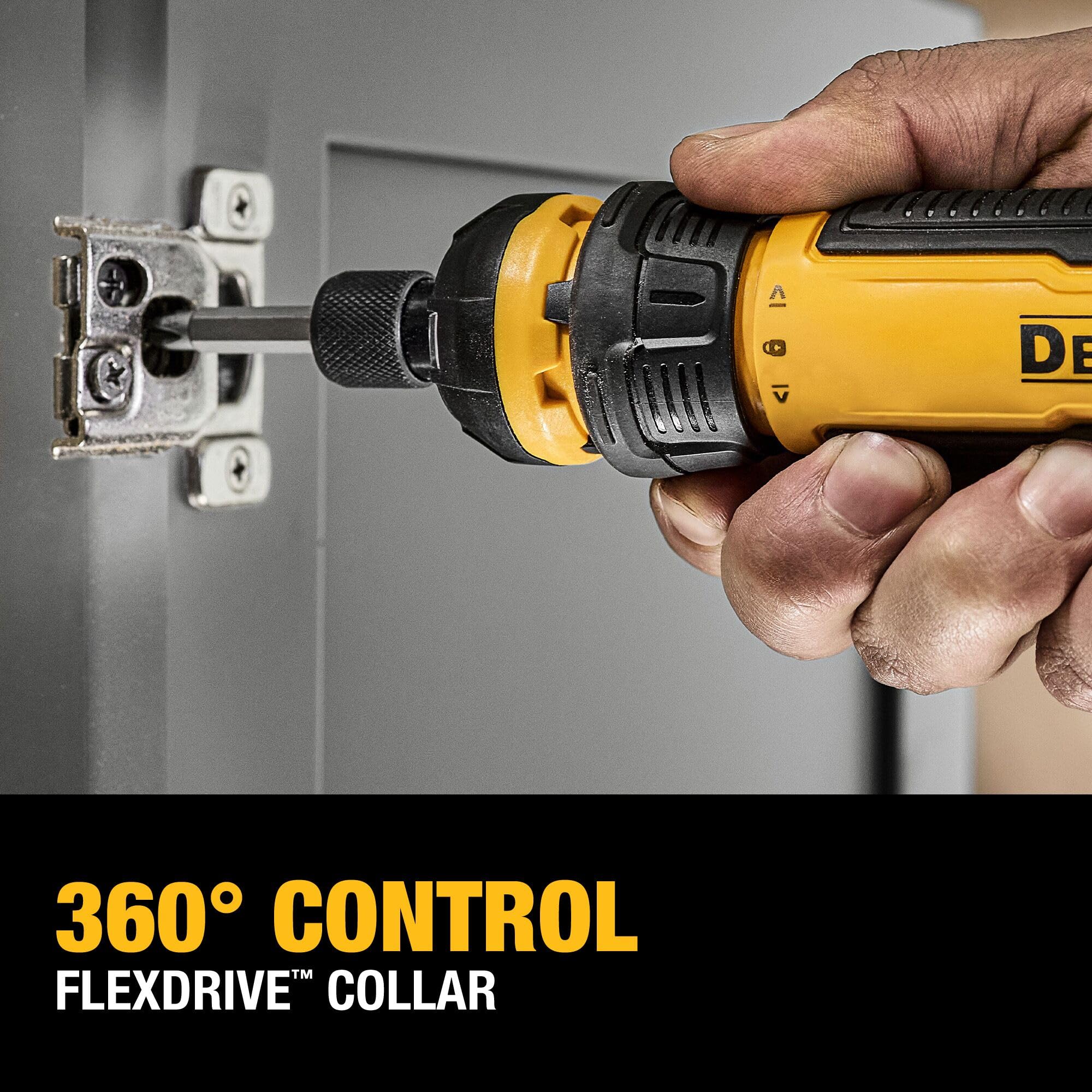 DEWALT scale comparison with measuring tape showing actual tool length for sizing