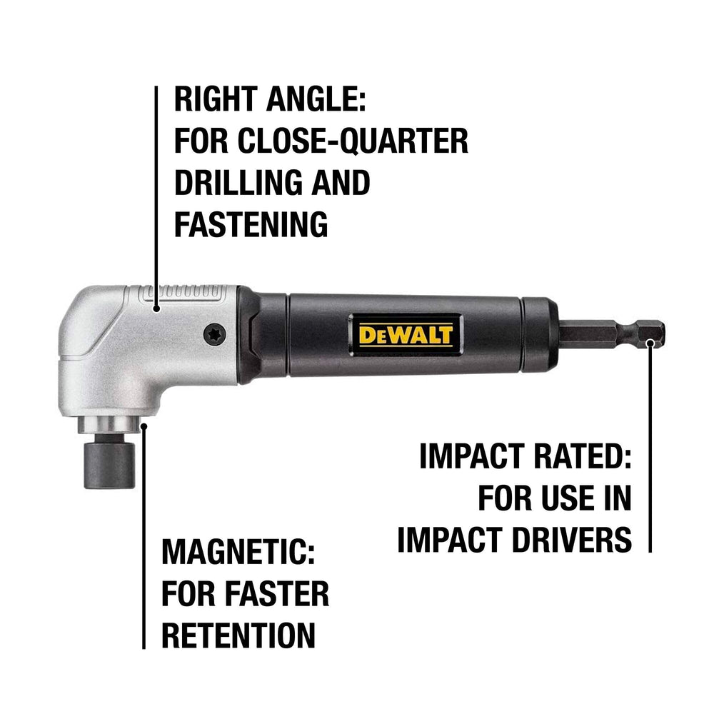 DEWALT adapter next to ruler showing 1.5 inch compact footprint for clearance benefit