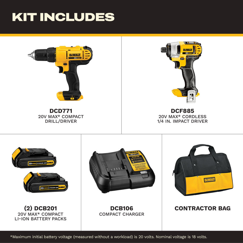 DEWALT taladro DCD771 detalle del mandril para cambios rápidos y agarre seguro