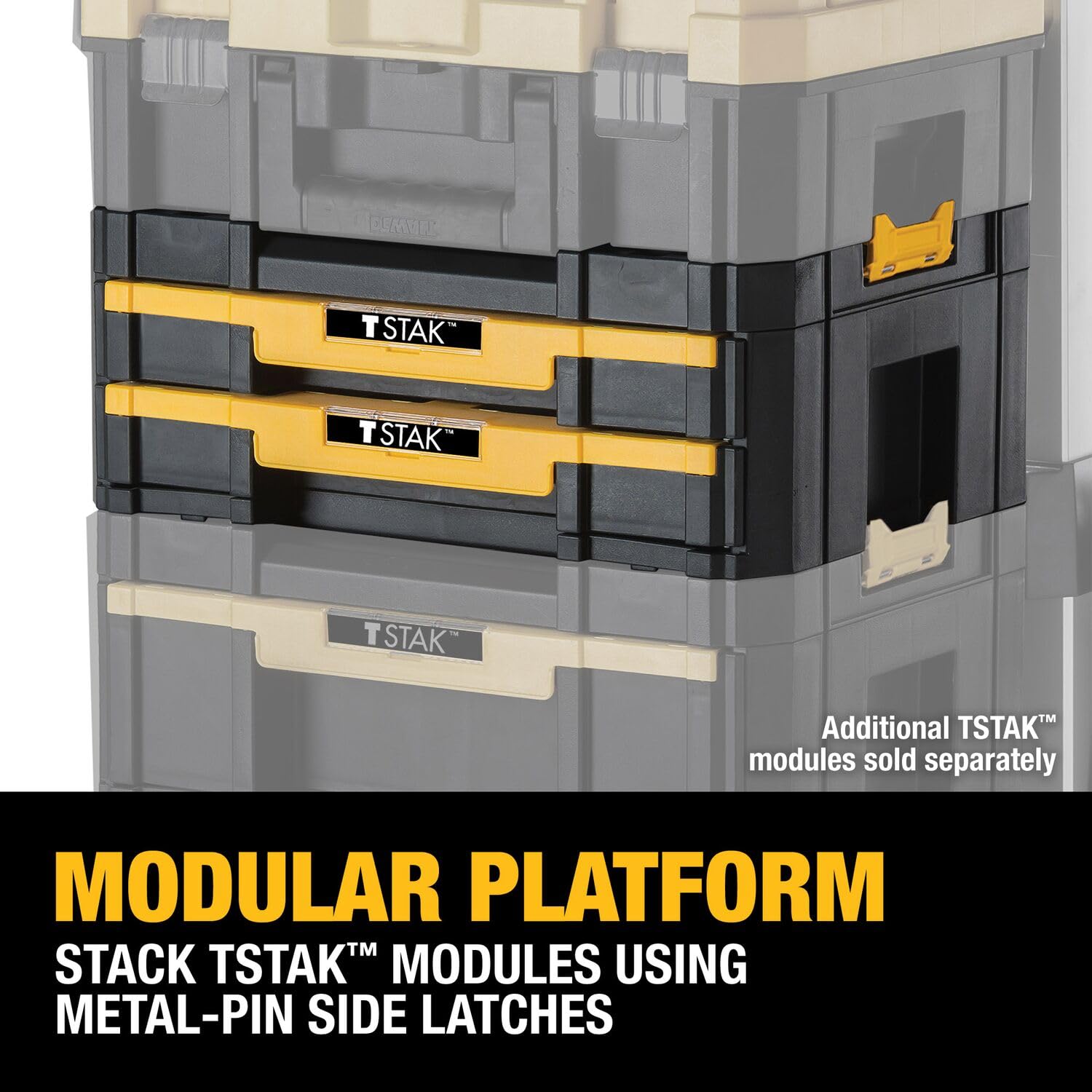 DEWALT asa bi-material que ofrece transporte cómodo y seguro
