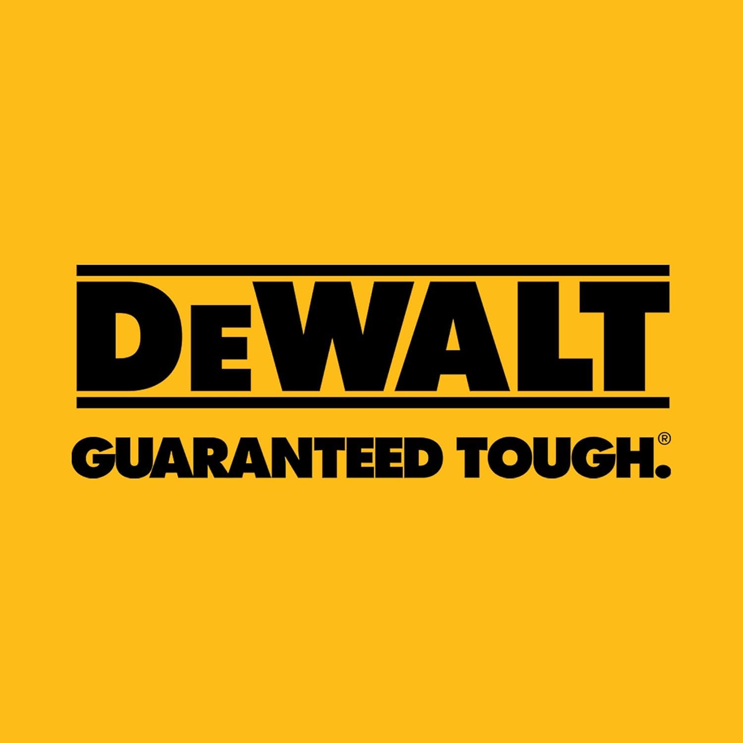 DEWALT comparación de tamaño con manos para mostrar capacidad y asa