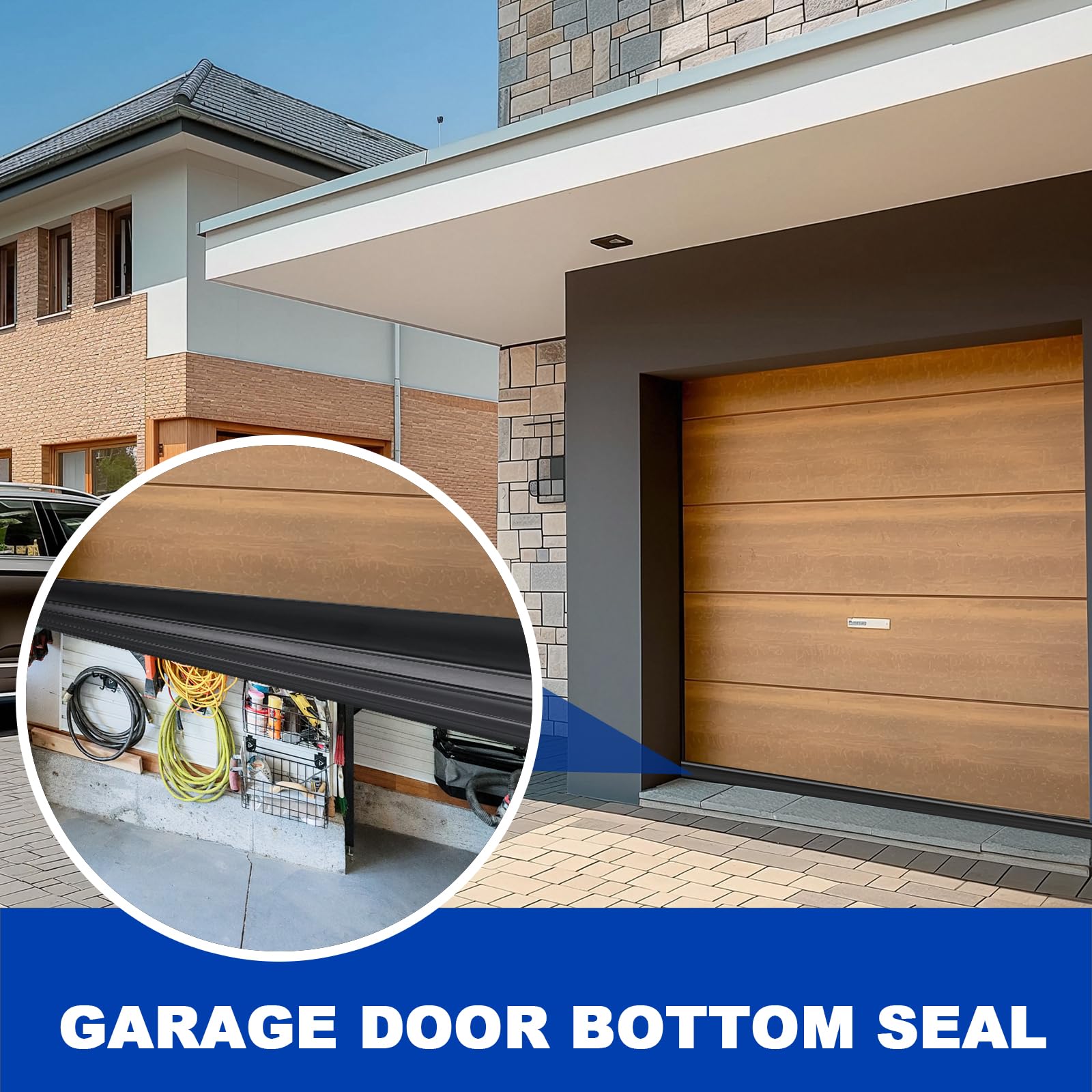 DGSL installed on a sectional garage door reducing drafts and noise