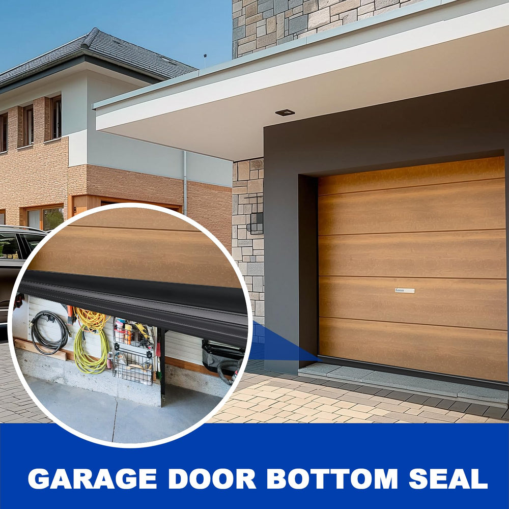 DGSL installed on a sectional garage door reducing drafts and noise