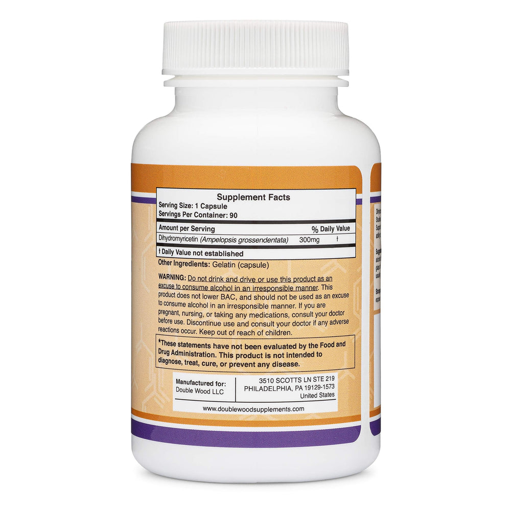 DHM Depot closeup of capsule texture and 300mg per capsule information