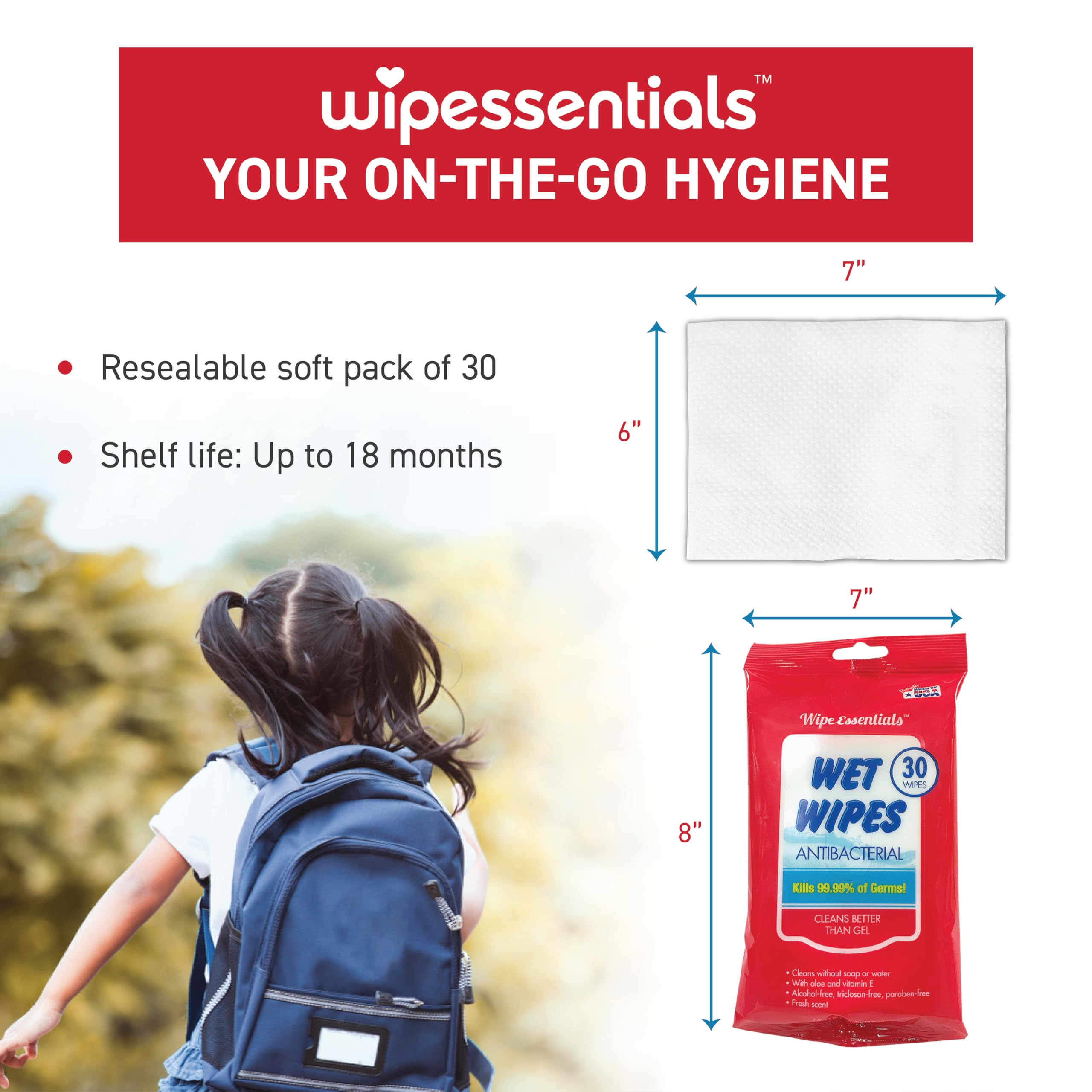 Diamond Wipes adulto limpiando manos de niño con toallita, apto para familia