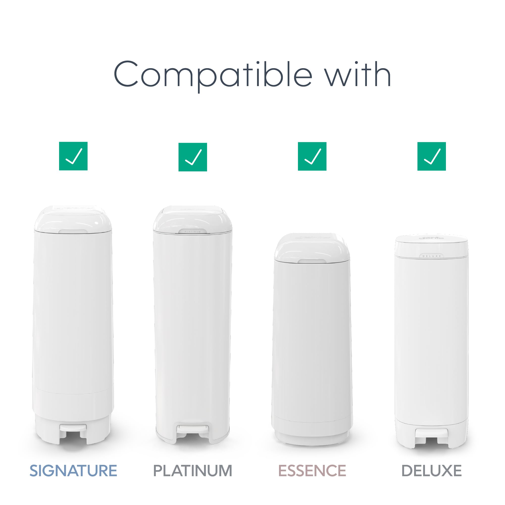 Diaper Genie detalle de costura doble que proporciona mayor resistencia