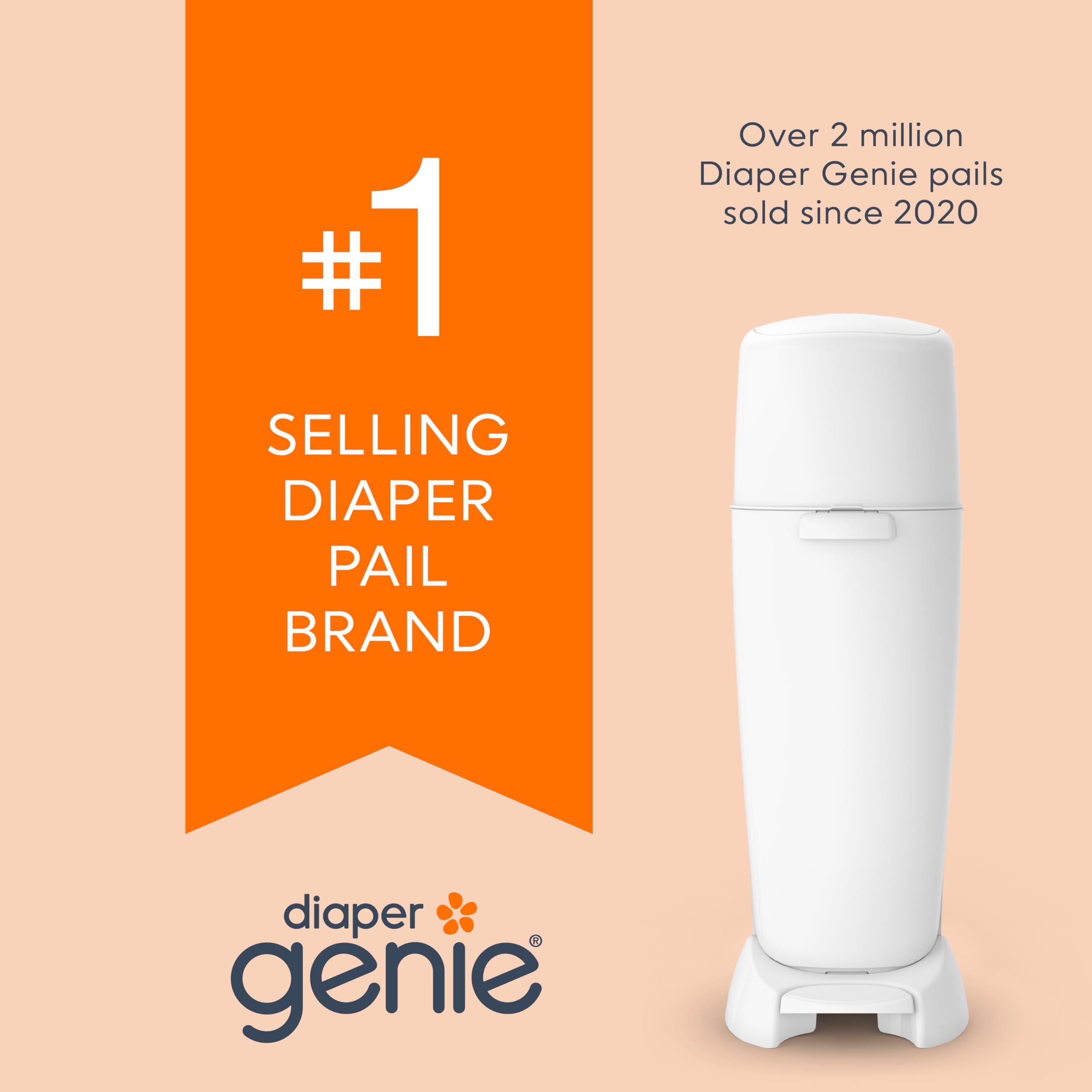 Diaper Genie en ambiente de guardería mostrando limpieza y frescura sin fragancias