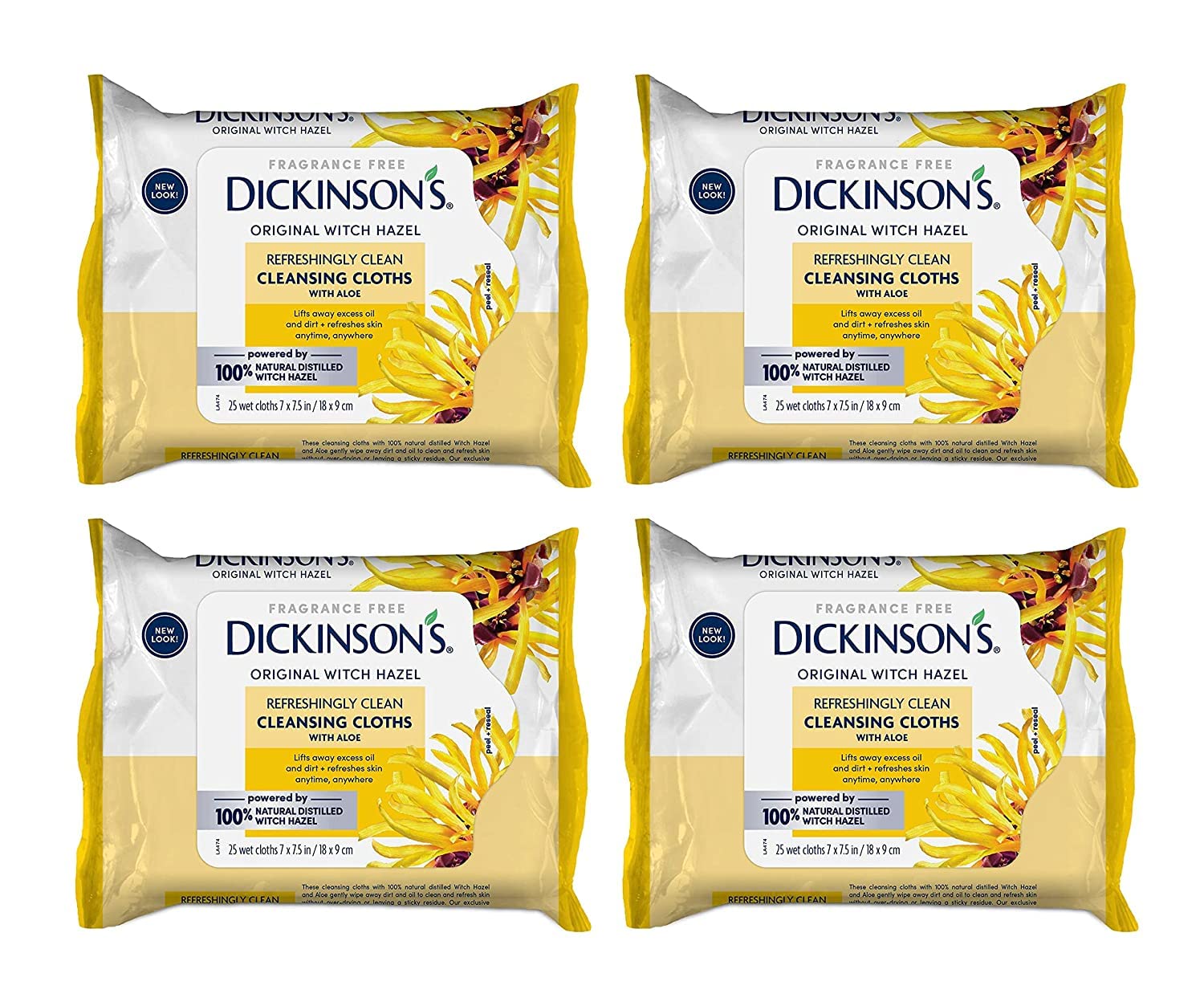 Dickinson's pack frontal mostrando cuatro paquetes y conveniencia