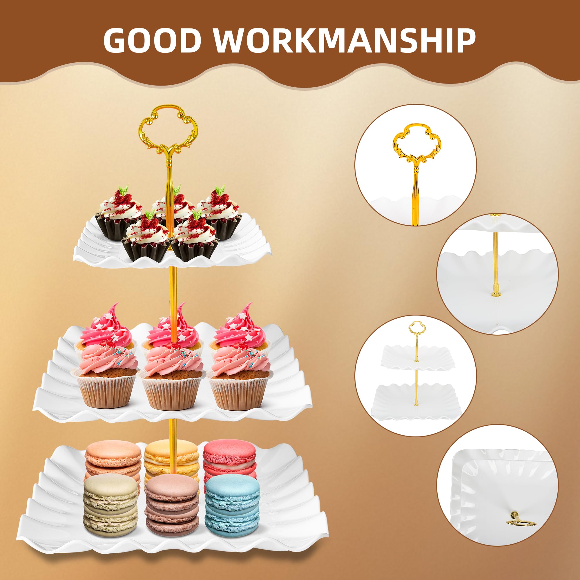 DIDROOM soporte en uso con cupcakes y tartas realzando presentación