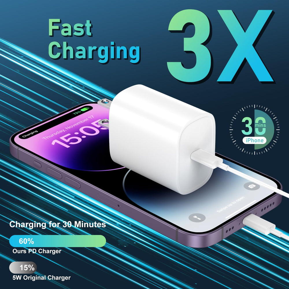 DiHines 10ft USB‑C to Lightning cable fully extended for flexible reach and comfort