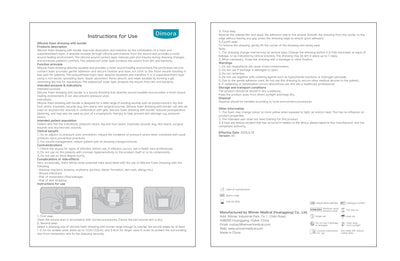 Dimora etiqueta con instrucciones claras y especificaciones del producto